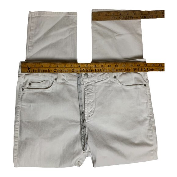 NYDJ Ankle Womens Jeans Tag 16 White Straight Cropped High-Rise W34xL27 Denim - Picture 7 of 12